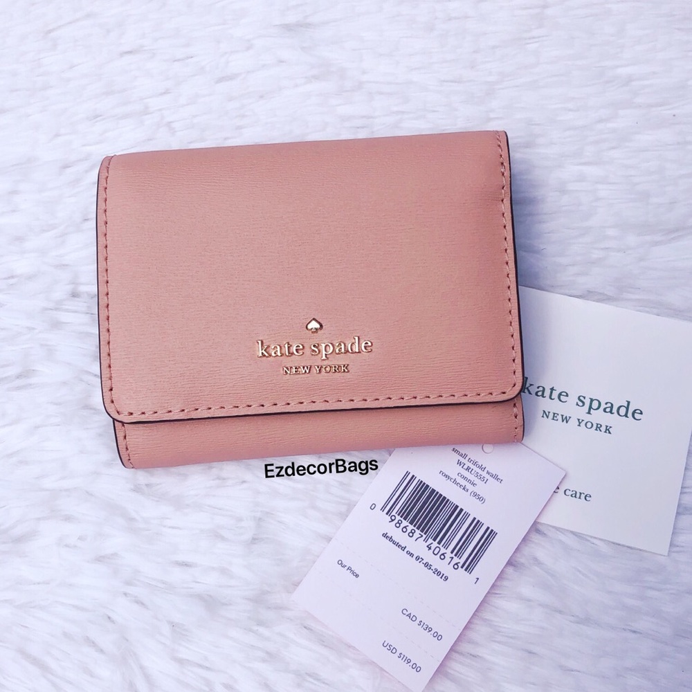 NWT Kate Spade Connie Small Trifold Wallet Pink